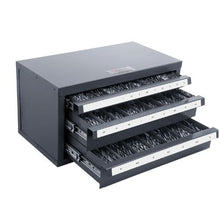 Drill Bit Dispenser Cabinet 3-Drawer Steel Organizer for 1-13mm Drill Bits Stackable with Labels