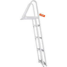 Removable 4-Step Dock Ladder 350 lbs Capacity Aluminum Nonslip Mat DL4L350