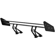GT Wing Car Spoiler 53.1" Double Deck Adjustable Aluminum Rear Wing (Black)