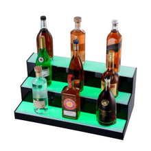 24" 3-Step Lighted Liquor Bottle Display Bar Shelf RF & App Control 24" 3-Step