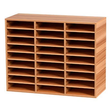 27-Compartment MDF Literature Organizer Mail Center with Adjustable Shelves – (White)