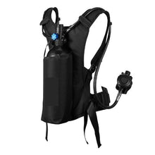 1.9L Mini Scuba Tank Portable Diving Cylinder with Backpack Reusable Emergency Pony Bottle for Snorkeling