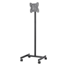 Rolling TV Stand for 17-55" Screens, Portable with Wheels, Max VESA 200x200mm, Single Bracket (No Tray)