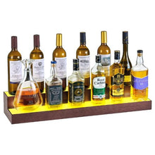 30-Inch LED Lighted Liquor Bottle Display with RF Remote & App Control for 15 Bottles