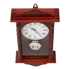Grandfather Clock, 18" Vintage Pendulum Wall Clock Quiet Quartz Movement (Cherry Finish)