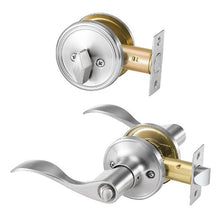 Door Lever & Single Cylinder Deadbolt Combo Set
