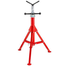 2500lbs V Head Pipe Stand Adjustable Height Pipe Jack Stands Folding for Pipe HS2500