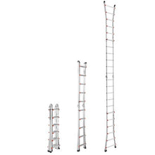 20.5 FT Telescoping A-Frame Ladder Compact Aluminum Extension Ladder Portable Collapsible RV Ladder 330 LB Capacity