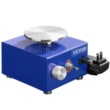 Mini Pottery Wheel 2.6"/3.9" Turntables 0-300 RPM 30W Electric Wheel 17 Accessories (Blue)