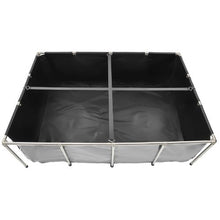 470-Gal PVC Koi Fish Pond with Viewing Panel Stainless Steel Frame & Drain Valve
