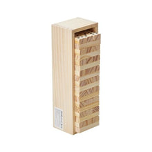 54-Block Tumbling Timber Toy, Wooden Stacking Game with Storage Crate Indoor/Outdoor Family Fun