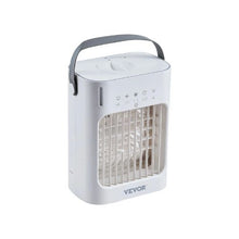 Portable Evaporative Air Cooler 4-in-1 Mini Air Conditione 3-Speed 700ml Water Tank 7H Timer 7-Color Light Desk AC Fan