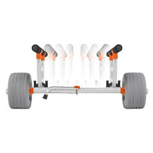 Heavy Duty Kayak & Canoe Cart – 350 lbs Load 12" Inflatable PU Tires 2 Straps Quick Assemble/Disassemble