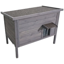 Heated Outdoor Cat House with Insulation PVC Flap Door Heating Pad and Openable Roof 34" x 21" x 27" for 1-3 Cats