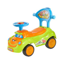 Ride-On Push Car for Toddlers 19–36 Months – Foot-to-Floor Buggy with Guardrails Handle & Storage, Green