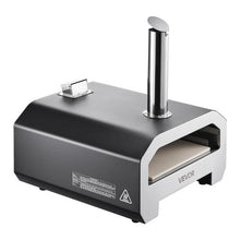 Dual Fuel Outdoor Pizza Oven 16" Wood & Propane Gas Pizza Maker with Thermometer Portable (Black)