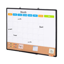 36"x 24" 36"x 24" Monthly Calendar Whiteboard Combo with Aluminum Frame – 2-in-1 Magnetic for School Office