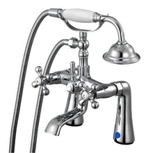 Clawfoot Tub Faucet Deck-Mount Bathtub Filler with Handheld Shower Chrome 360° Spout & 59" Hose