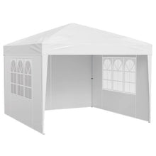 10x10 Ft Pop-Up Canopy Tent Portable Gazebo with 3 Sidewalls & Ventilated Windows Adjustable Height for Outdoor Events & Patio