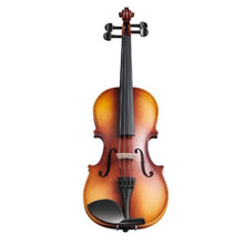 4/4 Full Size Violin Set Brown Solid Wood Beginner Fiddle with Hard Case & Accessories