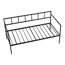 Twin Size Metal Daybed Frame with Under-Bed Storage Heavy-Duty Black No Trundle