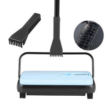 6.7 Inch Manual, Floor Sweeper with Dustbin Capacity for Home Office Carpets Pet Hair Dust
