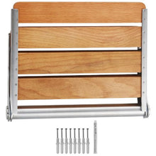 Folding Oak Shower Seat Wall-Mounted 440 LB Capacity