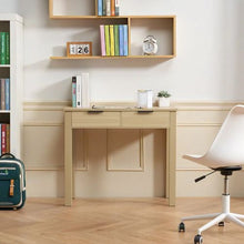 Light Wood Small Kids Desk with Drawers – Modern Rectangle MDF Study Table for Bedroom Home & Office