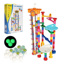 230-Piece Marble Run Set with Motorized Elevator 15 Plastic Marbles STEM Race Track Toy for Kids 3+