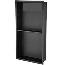 13 x 25 Inch No Tile Shower Niche 304 Stainless Steel Double Shelf