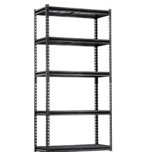 5-Tier Heavy Duty Metal Storage Shelves 2000 lbs Capacity Adjustable Garage Shelving Unit (Black)