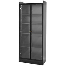 67-Inch Display Cabinet with Doors Lighted Curio Cabinet with Shelves