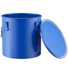 8-Gal Fryer Grease Bucket Carbon Steel with Rust-Proof Coating Lid Lock Clips Filter Bag – (Blue)