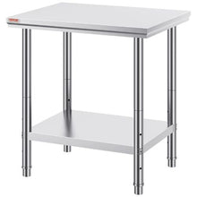 24 X 30 X 32 In Stainless Steel Work Table with 4 Wheels  for Commercial Kitchen Restaurant GZT76-6080