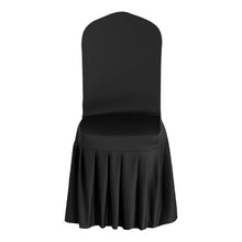 30PCS Stretch Spandex Chair Covers Flat-Front Polyester Slipcovers for Wedding Banquet & Dining Chairs (Black)