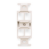 Leviton 4-Port QUICKPORT Duplex Type 106 Insert Light Almond 41087-QTP