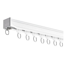 8.9 FT/2.7M Ceiling Curtain Track Sliding Track with Hooks Ceiling/Wall Mount (White)