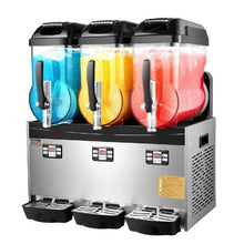3 x 12 L Commercial Slushy Machine 144 Cups Stainless Steel Margarita Smoothie Drink Maker for Home Party Restaurants