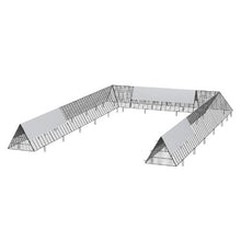 236.2 x 157.5 x 24.2 In Chicken Tunnel Run – Large Portable Outdoor Coop for Chickens Ducks & Rabbits (2 Sets)