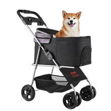 4 Wheels Dog Stroller With 35lbs Detachable Carrier GS302