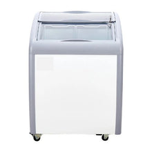 5.4 cu.ft Commercial Ice Cream Display Case Mobile Glass Top Deep Freezer RI-160A