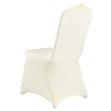 50PCS Stretch Spandex Folding Chair Covers Universal Fitted Slipcovers for Wedding Banquet & Party (Beige)