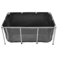 200-Gal PVC Koi Fish Pond with Viewing Panel Stainless Steel Frame & Drain Valve