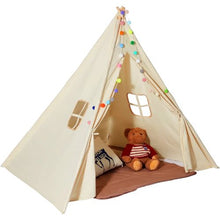 1-5 Years Old Kids Teepee Tent with Windows for Kids