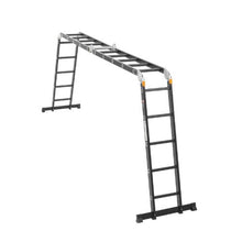 7-in-1 Folding Ladder 19 FT Multi-Purpose Extension Ladder A-Frame 5-Step Telescoping Ladder 330 LB Capacity