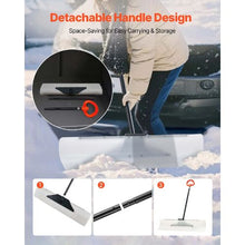 36 In Portable Snow Pusher Shovel with Ergonomic Grip HDPE Blade & Metal Edged Strip for Driveway & Garden