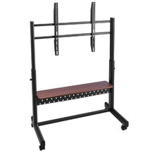 55-100" Rolling TV Stand, Height Adjustable Portable with One-Layer Tray for Home & Office (Double Bracket)