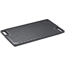 413x231 mm Reversible Grill Double Burner Griddle Pan for BBQ Gas Grill Black GP46x26