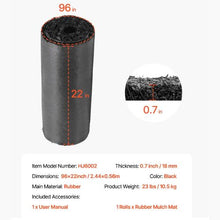 96 x 22 Inch Black Rubber Mulch Garden Edging – Permanent, Natural-Looking, Recycled Mat