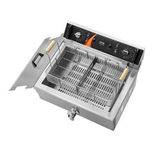 Commercial Deep Fryer 3000W Electric Turkey Fryer 30.6Qt/29L Stainless Steel with Basket & Temp Control Silver